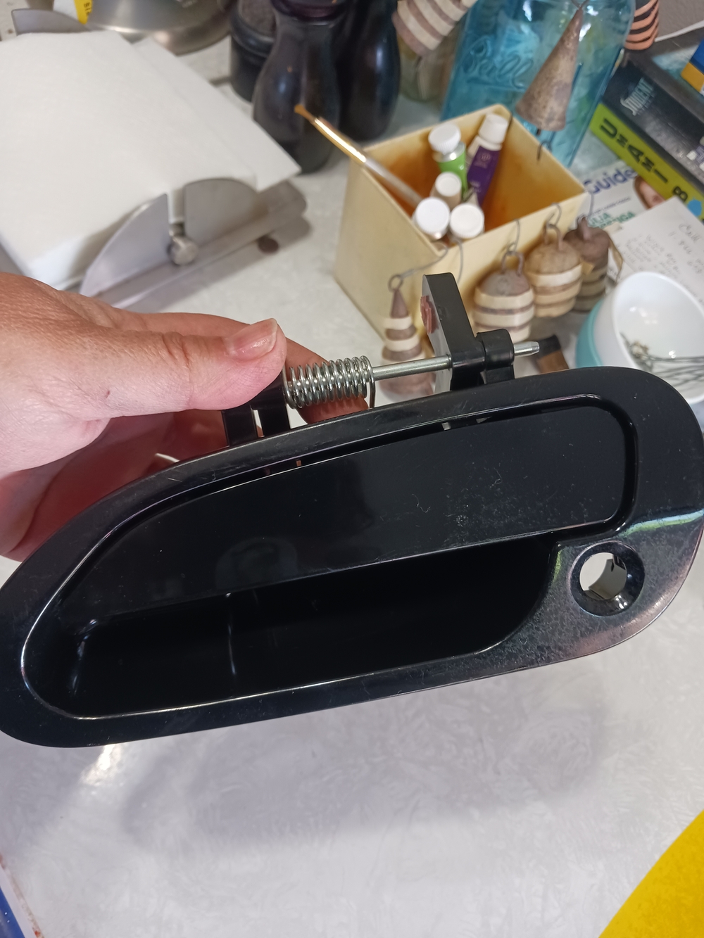 Black Exterior Drivers Side Door Handle Replacement - Sleek Universal Design